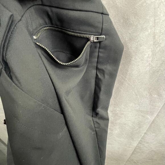 White House Black Market WHBM black 12" Bermuda shorts sz 4 zip pockets buttons - Picture 13 of 16